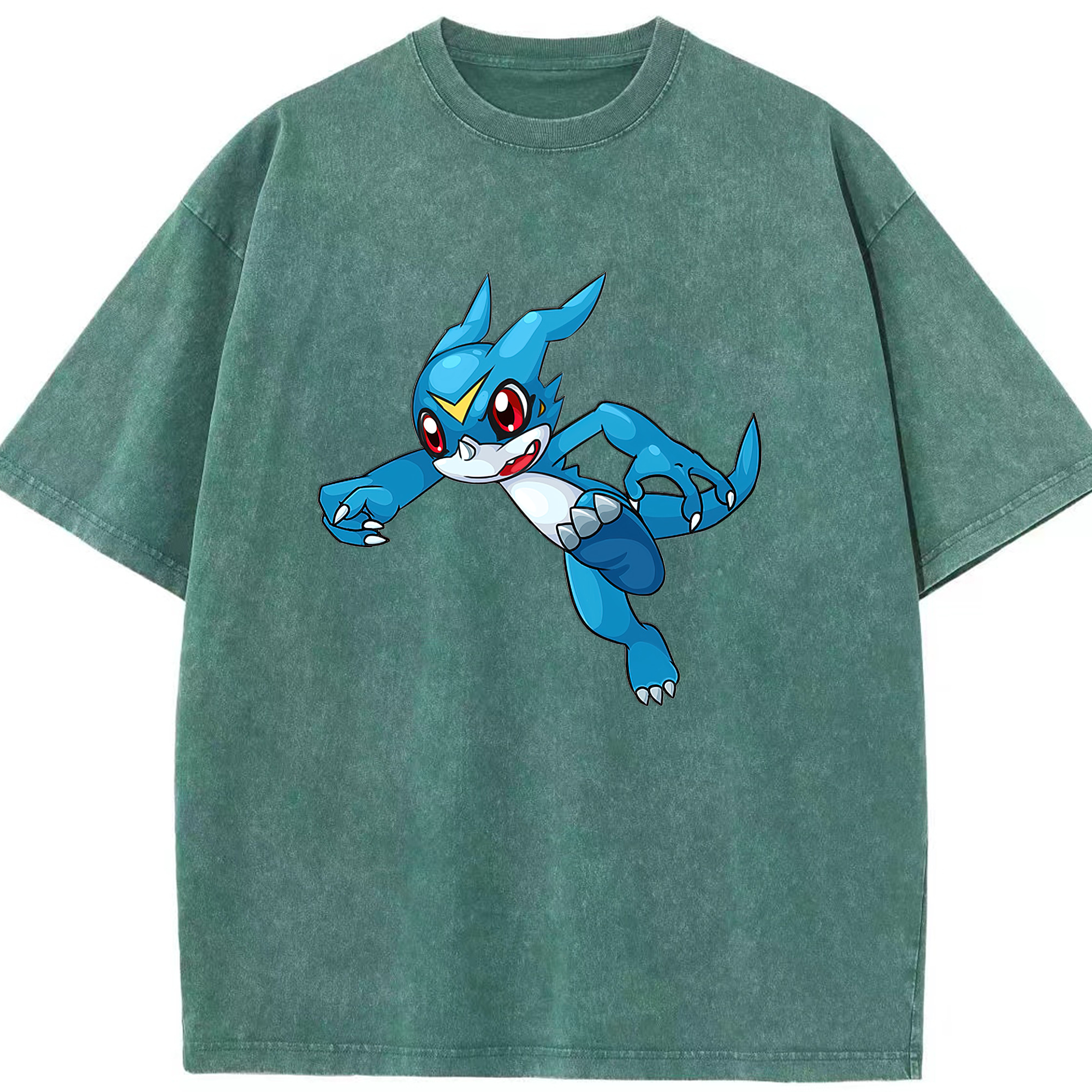 （画像用） Digimon デジタルモンスター/デジモン 綿100% ヴィンテージ風 半袖Tシャツ（フロントプリント）